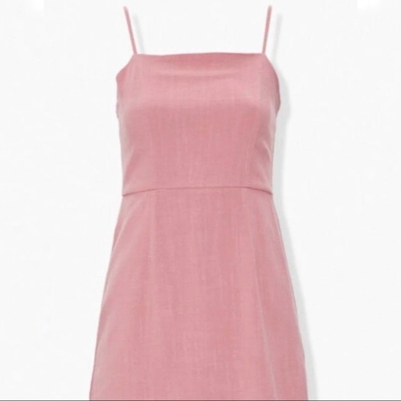 NEW-ONE Clothing Linen-Blend Mini Dress, Ruffle Trim FullyLined Peony Pink SZ-LG - Picture 1 of 16